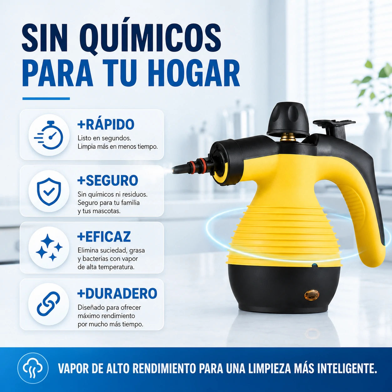 Mini Vaporizador CleanEase – Limpia Tapizados, Ropa y Azulejos sin Químicos