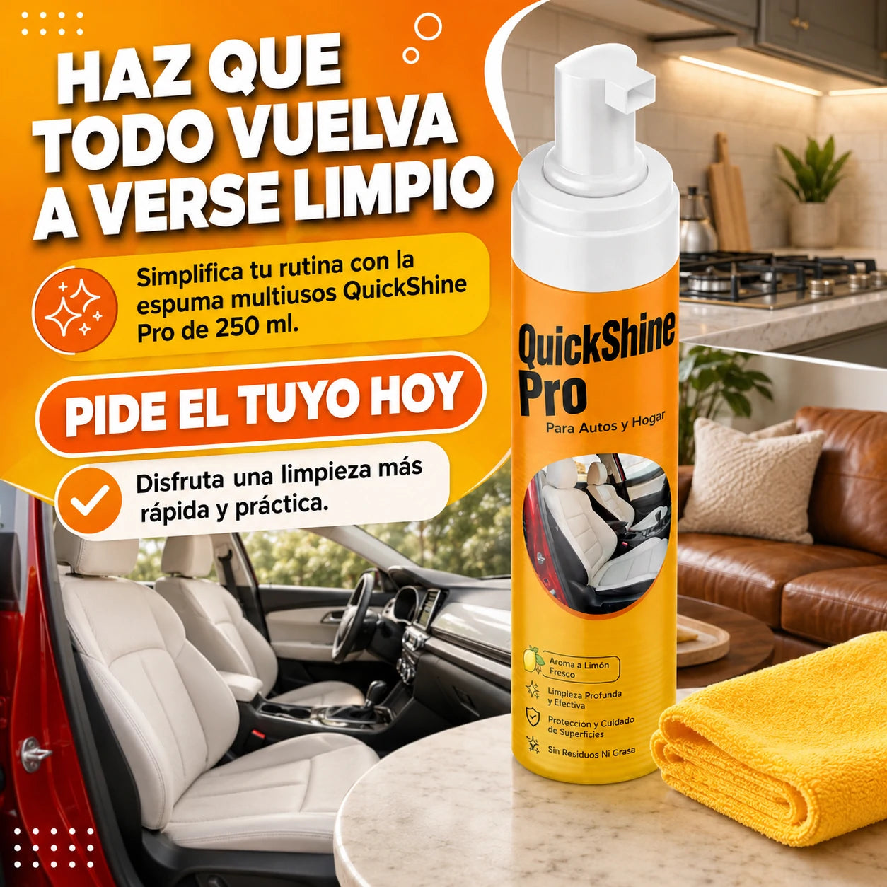 QuickShine Pro | Elimina la suciedad y las manchas difíciles en pocos minutos
