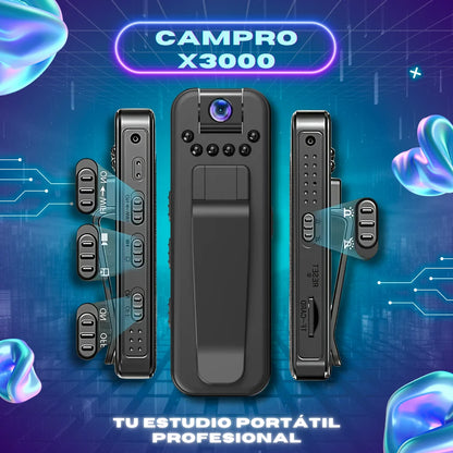 CamPro: Cámara 180° con Reducción de Ruido HD 1080P