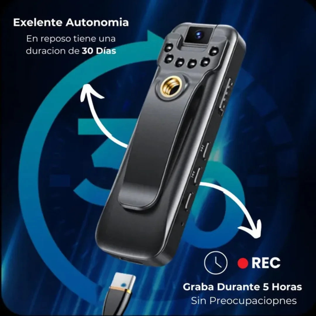 CamPro: Cámara 180° con Reducción de Ruido HD 1080P