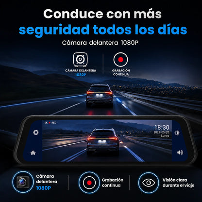Espejo Retrovisor DriveVision 360 con Doble Cámara Frontal