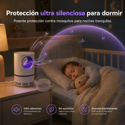 Mosquito Guard, Trampa UV Antimosquitos Silenciosa y Segura para Toda la Familia