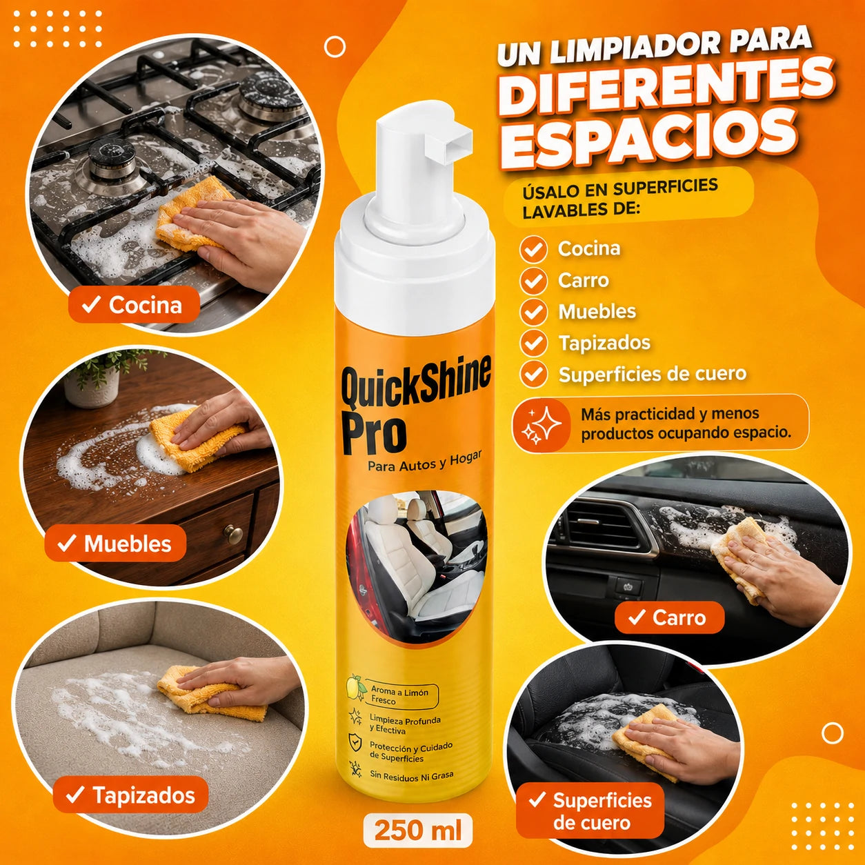 QuickShine Pro | Elimina la suciedad y las manchas difíciles en pocos minutos
