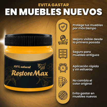 RestoreMax - Cera Natural para Muebles | Hidrata, Protege y Restaura