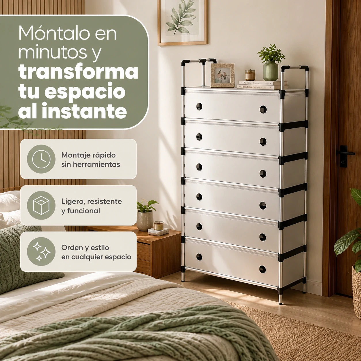 SmartOrganizer: Organizador de Zapatos de 6 Niveles Práctico y Resistente