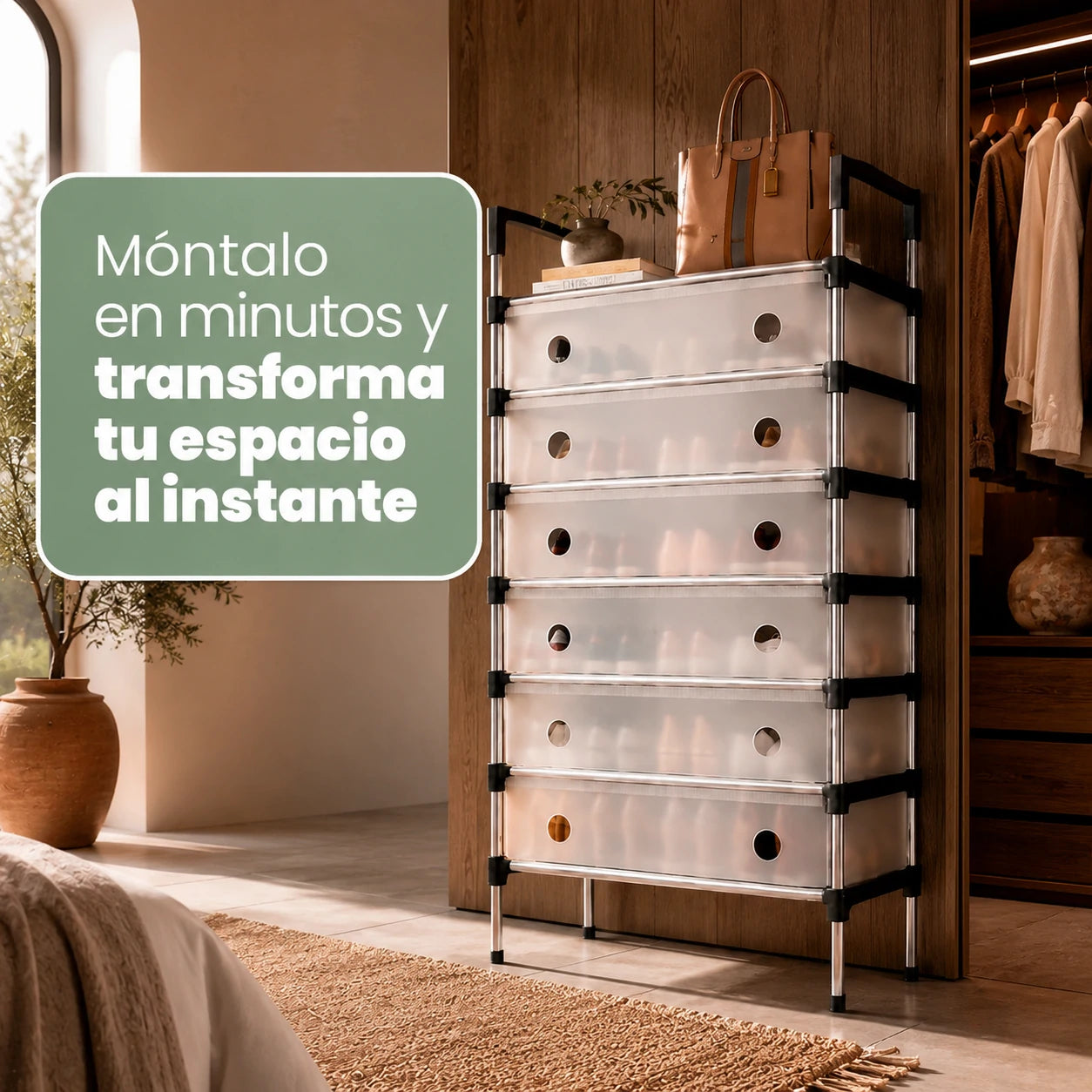 SmartOrganizer: Organizador de Zapatos de 6 Niveles Práctico y Resistente