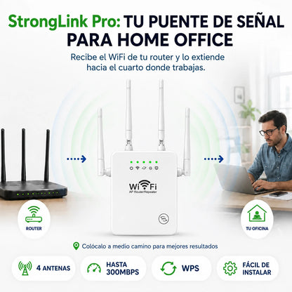 Repetidor WiFi de Largo Alcance – Señal Fuerte en Toda tu Casa