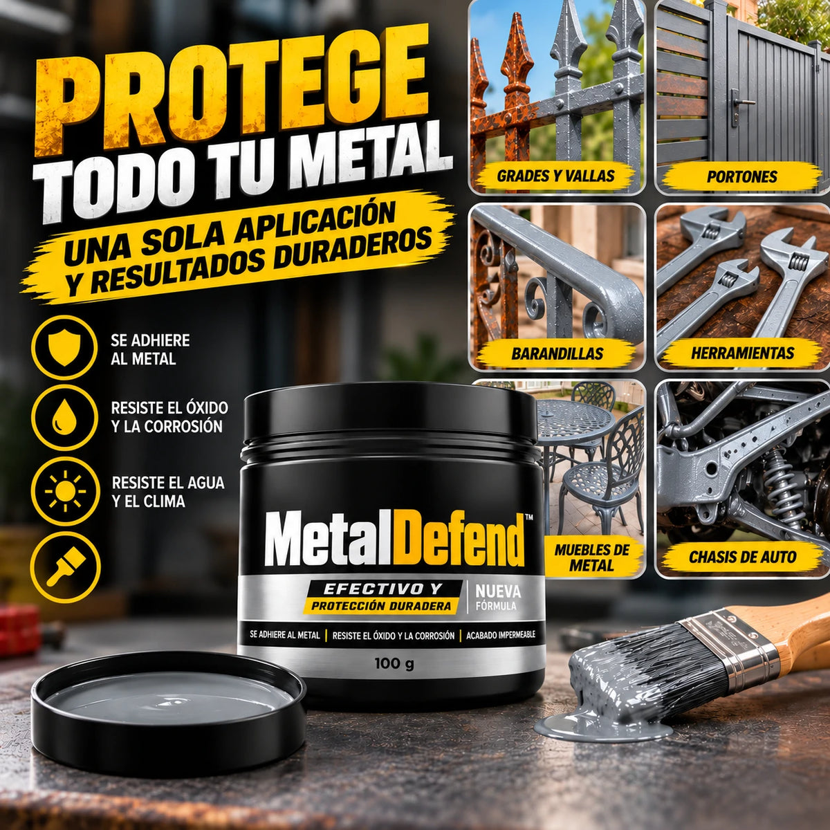 MetalDefend – Combate el Óxido Sin Lijar y Devuelve la Protección a tus Metales