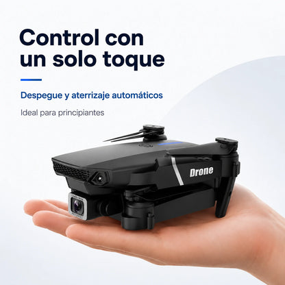 Drone VisionFly 4K con Cámara Dual + Zoom 50x + Maletín | Lleva Audífonos con Cancelación de Ruido