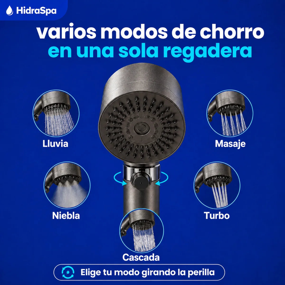 Regadera con Filtro y Alta Presión | Menos Cloro, Cabello Sano - HidraSpa