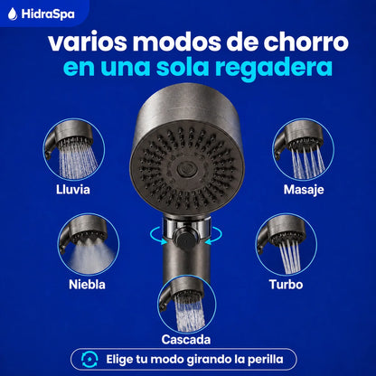 Regadera con Filtro y Alta Presión | Menos Cloro, Cabello Sano - HidraSpa